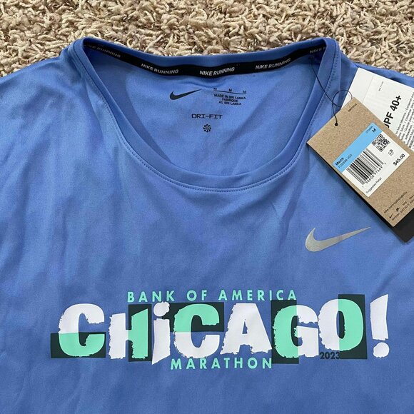Nike Men’s Chicago Marathon Miler Long Sleeve Running Top FD2699-450, Size M - Picture 6 of 13